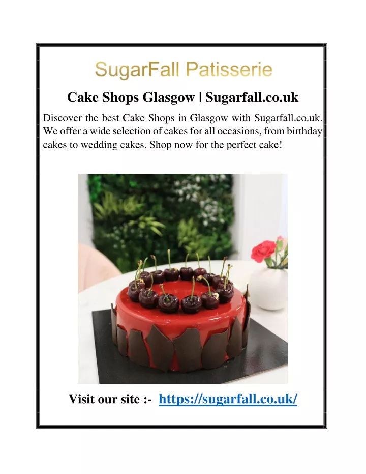 cake shops glasgow sugarfall co uk