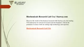 biochemicals research lab usa suaway com discover