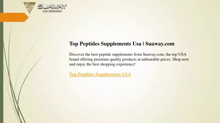 top peptides supplements usa suaway com discover