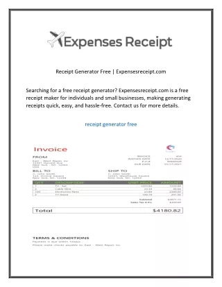 receipt generator free expensesreceipt com