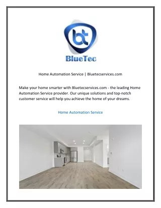 Home Automation Service Bluetecservices