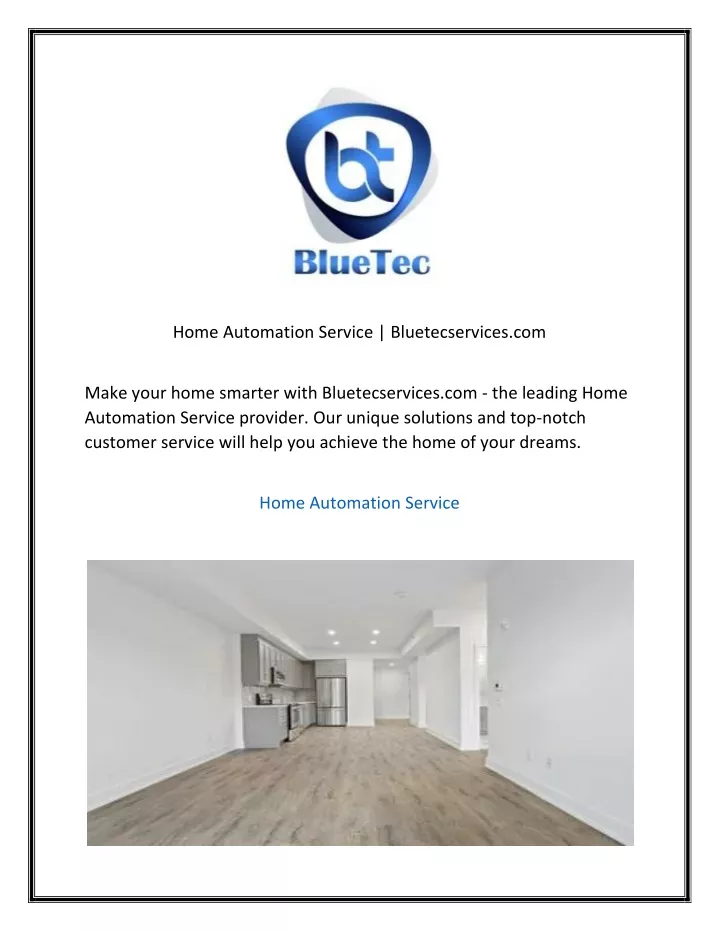 home automation service bluetecservices com