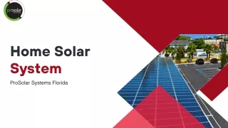 Home Solar System - ProSolar Systems Florida
