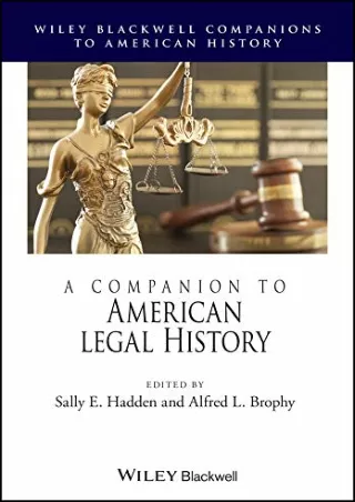 PDF/READ A Companion to American Legal History (Wiley Blackwell Companions to American