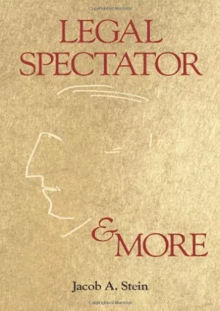 [READ DOWNLOAD] Legal Spectator & More