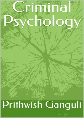 READ [PDF] Criminal Psychology