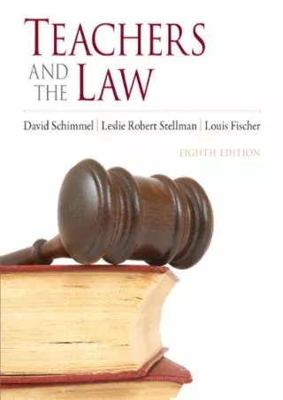 Download Book [PDF] Teachers and the Law (8th Edition)