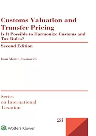 [PDF] DOWNLOAD Customs Valuation and Transfer Pricing: Is It Possible to Harmonize Customs