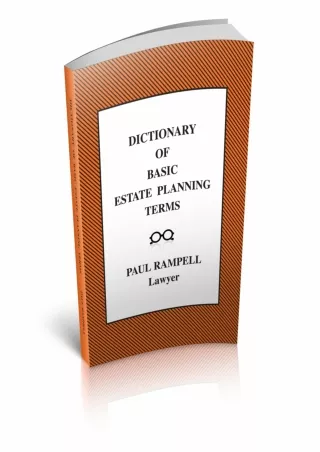 get [PDF] Download Dictionary of Basic Estate Planning Terms