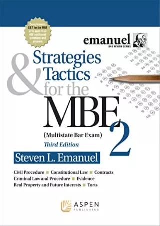 $PDF$/READ/DOWNLOAD Strategies & Tactics for the MBE 2 (Bar Review)