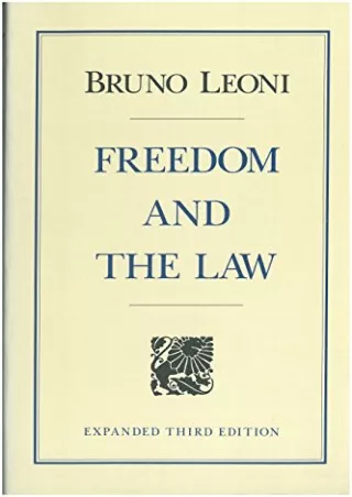 Download Book [PDF] Freedom and the Law