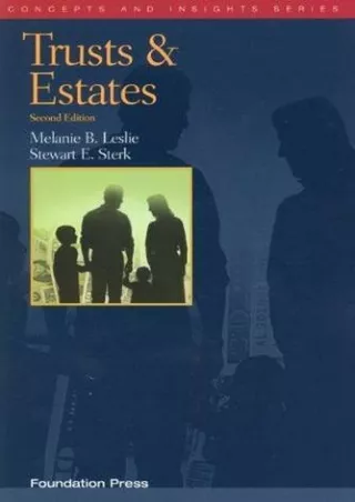 DOWNLOAD/PDF Trusts and Estates (Concepts and Insights)