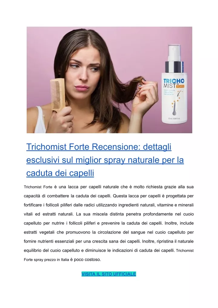 trichomist forte recensione dettagli esclusivi