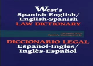 DOWNLOAD️ FREE (PDF) West's Spanish English English Spanish Law Dictionary: Translations of Terms, Phrases, and Definiti