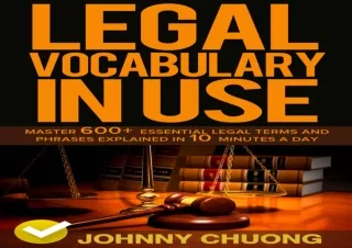 DOWNLOAD️ BOOK (PDF) Legal Vocabulary In Use: Master 600  Essential Legal Terms And Phrases Explained In 10 Minutes A Da
