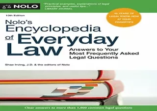 (PDF)FULL DOWNLOAD Nolo's Encyclopedia of Everyday Law: Answers to Your Most Frequently Asked Legal Questions