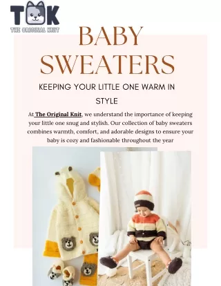 Baby Sweaters  Keeping Your Little One Warm in Style