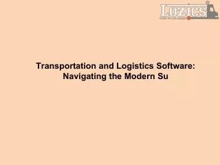 transportation and logistics software navigating