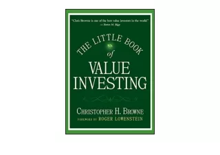 Kindle online PDF The Little Book of Value Investing free acces