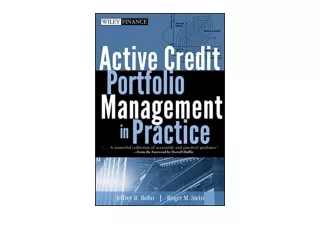 Download PDF Active Credit Portfolio Management in Practice unlimited