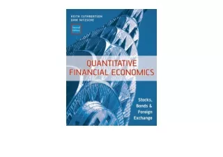 Download Quantitative Financial Economics Stocks Bonds and Foreign Exchange for