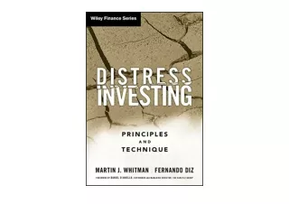 Download PDF Distress Investing Principles and Technique free acces