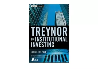 Ebook download Treynor On Institutional Investing full
