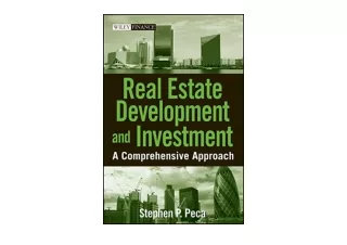 Kindle online PDF Real Estate Development and Investment free acces