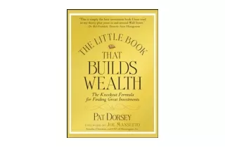 Kindle online PDF The Little Book That Builds Wealth The Knockout Formula for Fi