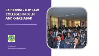 exploring top law colleges in delhi and ghaziabad