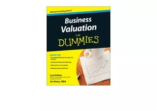 Download PDF Business Valuation For Dummies for ipad
