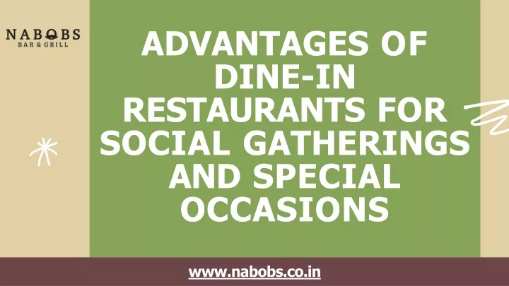 advantages of dine in restaurants for social