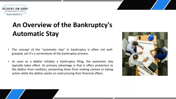 an overview of the bankruptcy s automatic stay