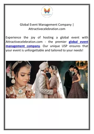 Global Event Management Company | Attractivecelebration.com