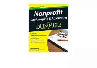 PDF read online Nonprofit Bookkeeping and Accounting For Dummies unlimited