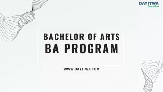 bachelor of arts distance education