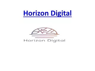 Horizon Digital provide software development service
