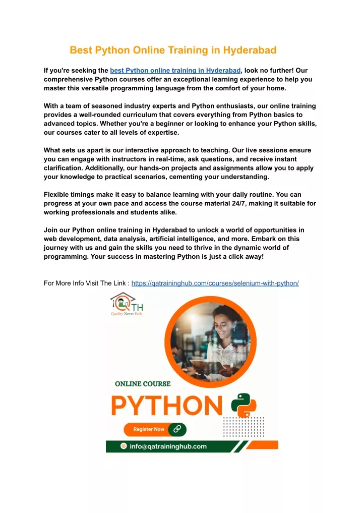 best python online training in hyderabad