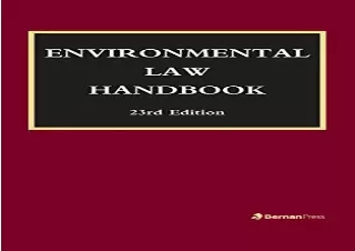 GET (️PDF️) DOWNLOAD Environmental Law Handbook