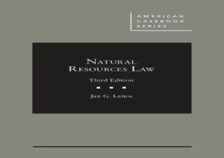 [EPUB] DOWNLOAD Natural Resources Law (American Casebook Series)