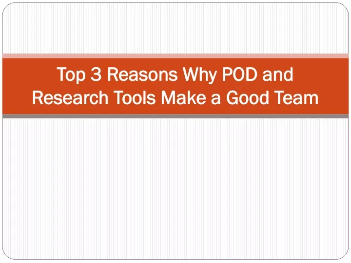 top 3 reasons why pod and research tools make a good team