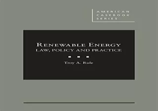 [EBOOK] DOWNLOAD Renewable Energy: Law, Policy and Practice (American Casebook Series)