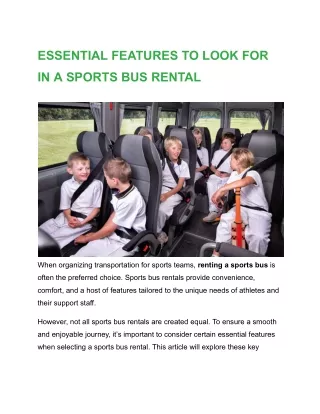 essential features to look for
