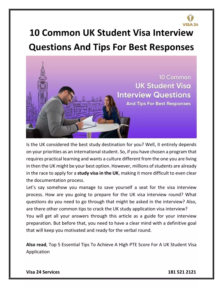 10 common uk student visa interview questions