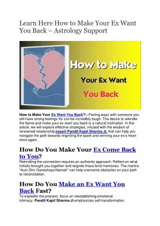 learn here how to make your ex want you back astrology support