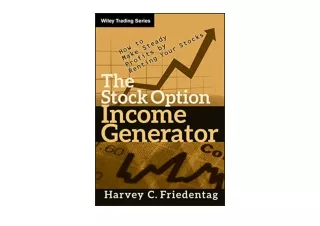 Ebook download The Stock Option Income Generator How To Make Steady Profits by R