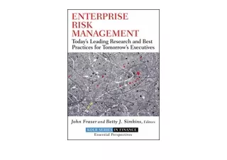 Ebook download Enterprise Risk Management Today s Leading Research and Best Prac