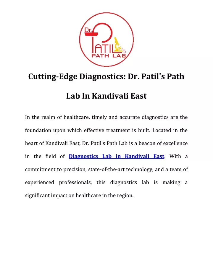 cutting edge diagnostics dr patil s path