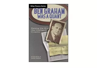 Kindle online PDF Ben Graham Was a Quant for ipad