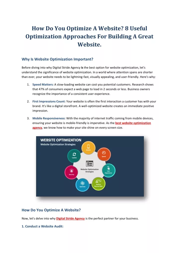 how do you optimize a website 8 useful